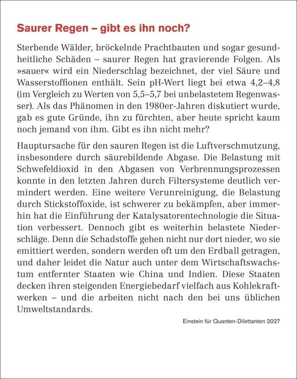 Produktbild: Einstein f&uuml;r Quanten-Dilettanten Tagesabrei&szlig;kalender 2027 - Ein vergn&uuml;glicher Crashkurs in Sachen Naturwissenschaften