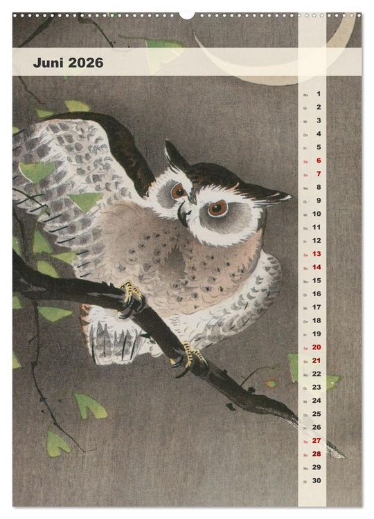 Produktbild: Ohara Koson - Gefiederte Sch&ouml;nheiten (Wandkalender 2026 DIN A2 hoch), CALVENDO Monatskalender