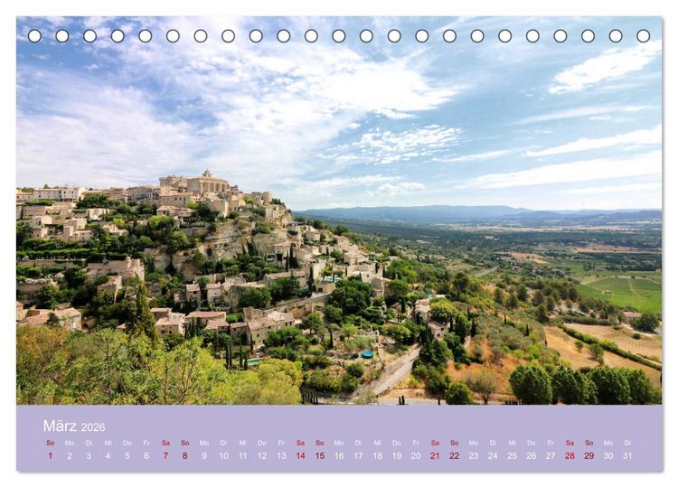 Produktbild: Die Farben der Provence... und der Duft des Lavendels... (Tischkalender 2026 DIN A5 quer), CALVENDO Monatskalender
