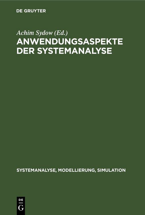 Produktbild: Anwendungsaspekte der Systemanalyse