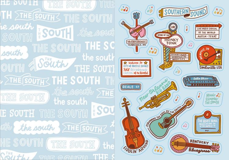 Produktbild: I Love the South Sticker Book