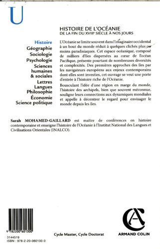 Produktbild: Histoire de l oceanie de la fin