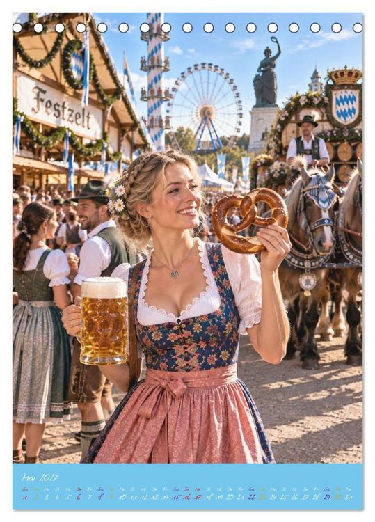 Produktbild: M&uuml;nchner Festzauber - Bayerische Lebensfreude in 12 besonderen Momenten (Tischkalender 2027 DIN A5 hoch), CALVENDO Monatskalender