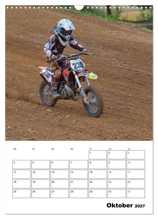 Produktbild: Motocross Terminplaner (Wandkalender 2027 DIN A3 hoch), CALVENDO Monatskalender