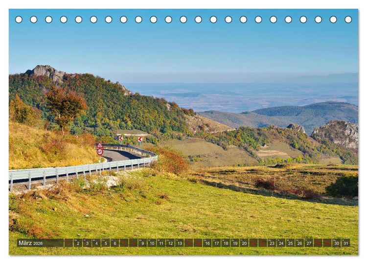 Produktbild: TransApuseni - Sch&ouml;nste Panoramastra&szlig;e in Siebenb&uuml;rgen (Tischkalender 2026 DIN A5 quer), CALVENDO Monatskalender