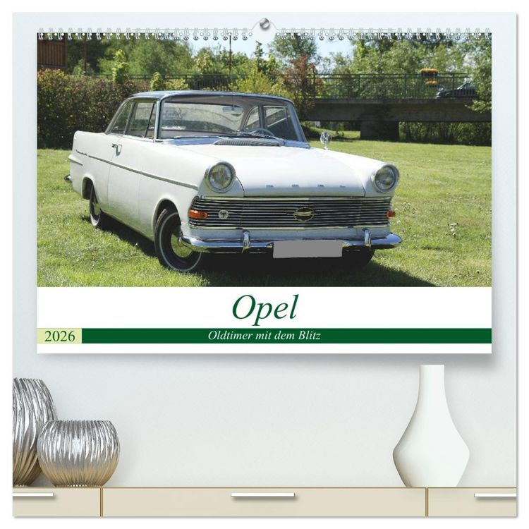 Produktbild: Opel Oldtimer mit dem Blitz (hochwertiger Premium Wandkalender 2026 DIN A2 quer), Kunstdruck in Hochglanz