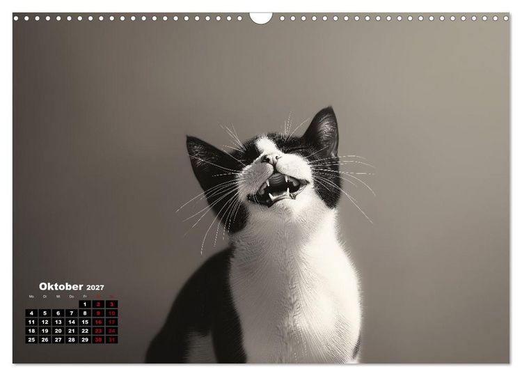 Produktbild: Auch Katzen lachen gern (Wandkalender 2027 DIN A3 quer), CALVENDO Monatskalender