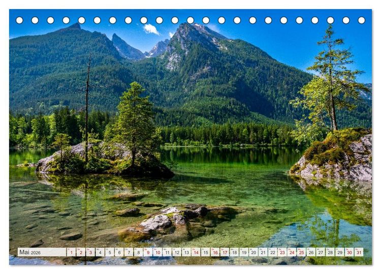 Produktbild: Bayerisches Alpenparadies (Tischkalender 2026 DIN A5 quer), CALVENDO Monatskalender