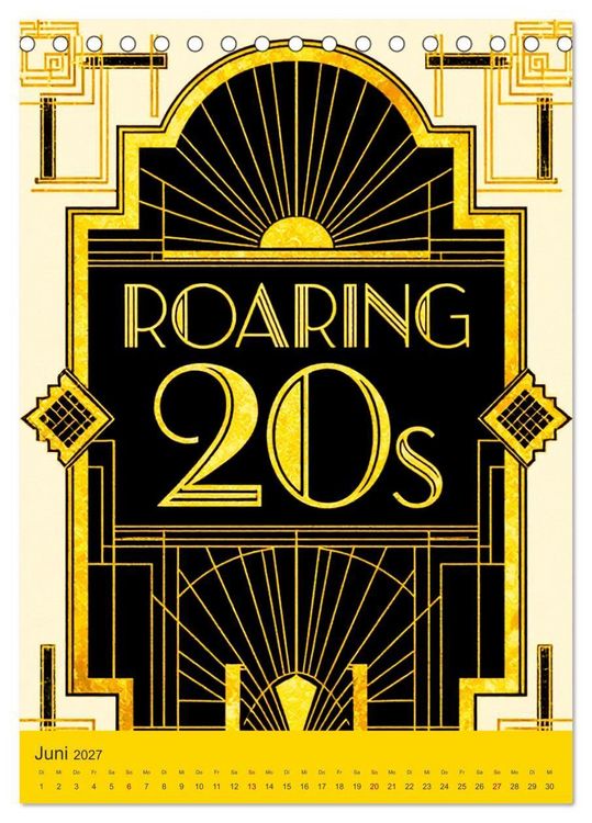 Produktbild: Art Deco Luxury &ndash; Golden Twenties (Tischkalender 2027 DIN A5 hoch), CALVENDO Monatskalender