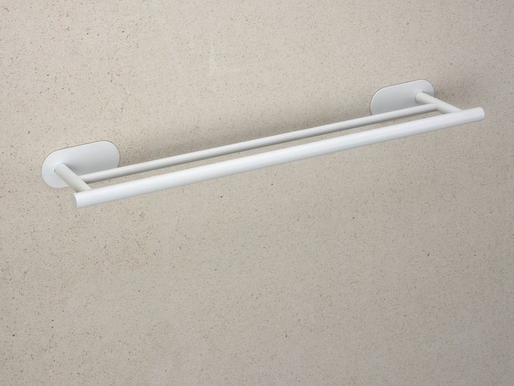 Produktbild: Turbo-Loc&reg; Badetuchstange Duo Mod. Orea White matt, 60 cm, aus rostfreiem Edelstahl