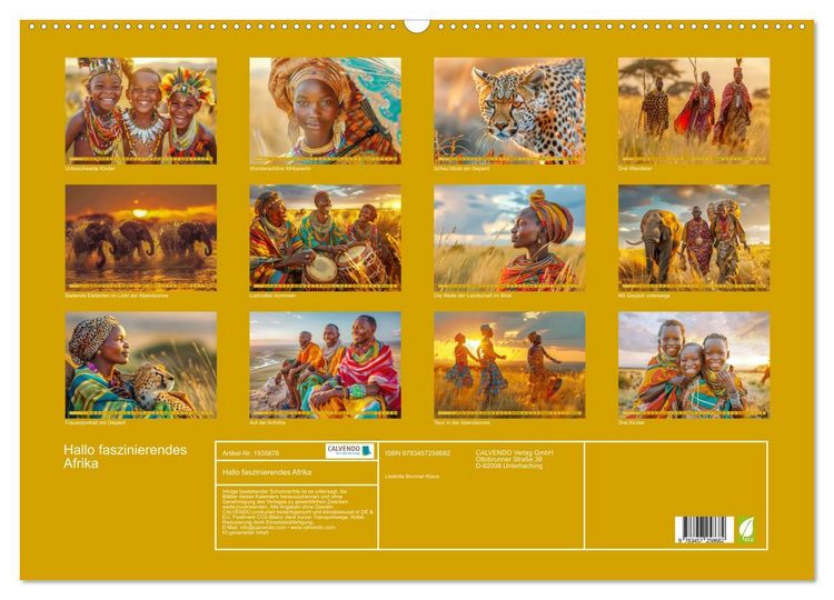 Produktbild: Hallo faszinierendes Afrika (Wandkalender 2026 DIN A2 quer), CALVENDO Monatskalender