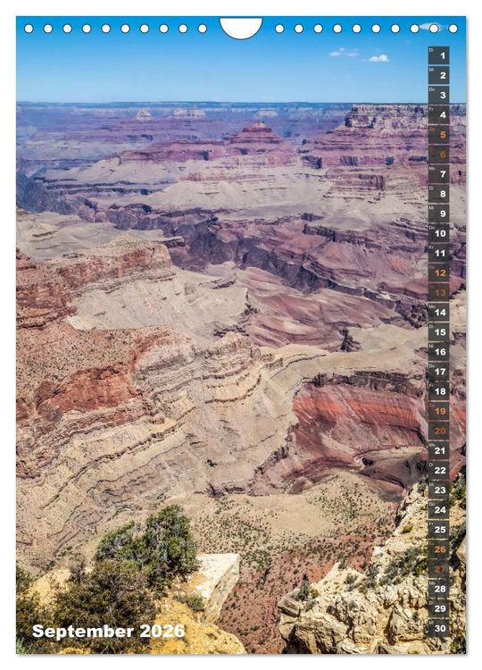 Produktbild: GRAND CANYON Imposante Aussichten (Wandkalender 2026 DIN A4 hoch), CALVENDO Monatskalender