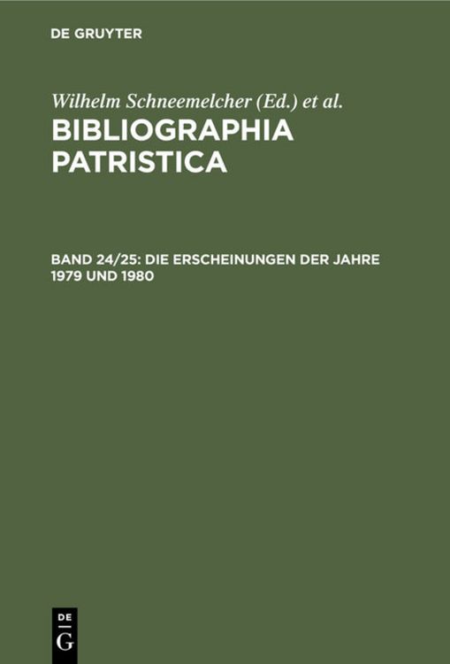 Produktbild: Die Erscheinungen der Jahre 1979 und 1980
