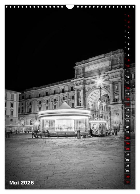 Produktbild: FLORENZ SCHWARZWEI&szlig; (Wandkalender 2026 DIN A3 hoch), CALVENDO Monatskalender