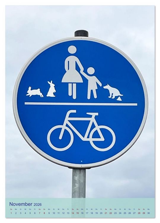 Produktbild: LUSTIGE VERKEHRSSCHILDER (Wandkalender 2026 DIN A3 hoch), CALVENDO Monatskalender