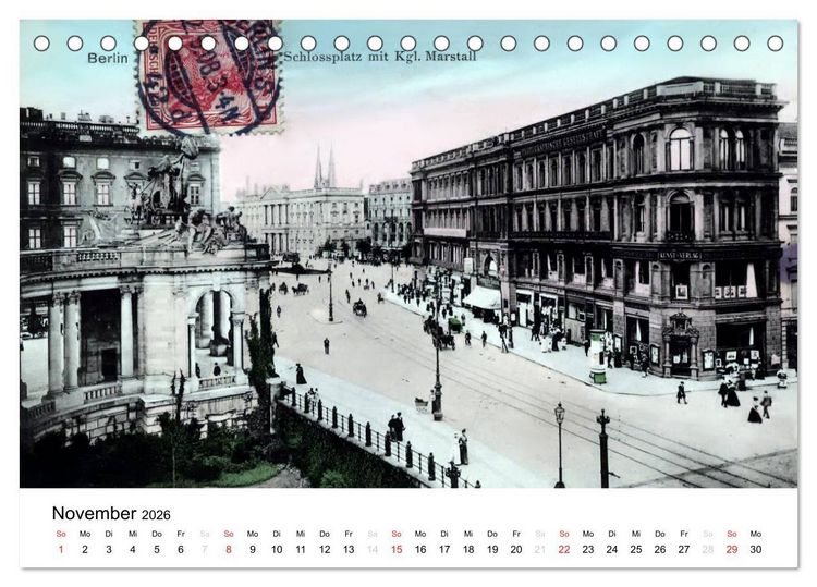 Produktbild: Farbige Gr&uuml;&szlig;e aus dem alten Berlin - Die sch&ouml;nsten Postkarten der Kaiserzeit (Tischkalender 2026 DIN A5 quer), CALVENDO Monatskalender