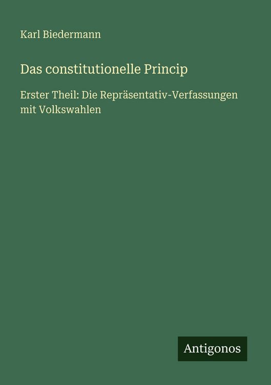 Produktbild: Das constitutionelle Princip