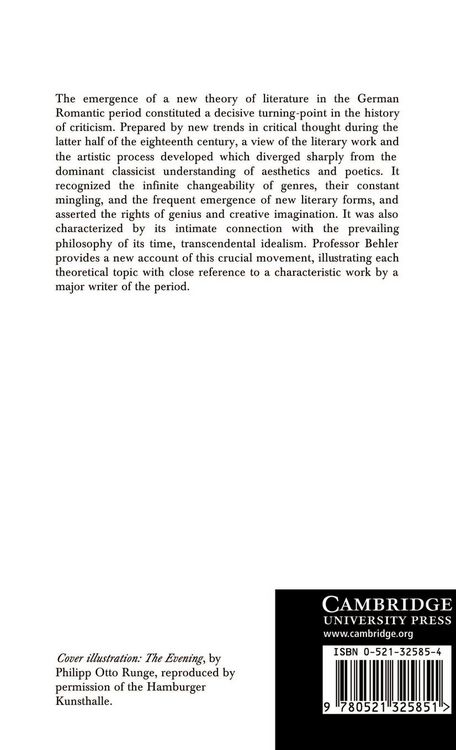 Produktbild: German Romantic Literary Theory