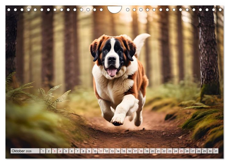 Produktbild: Gigant Bernhardiner (Wandkalender 2026 DIN A4 quer), CALVENDO Monatskalender