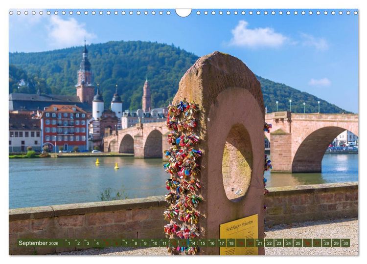 Produktbild: Heidelberger Neckarzauber (Wandkalender 2026 DIN A3 quer), CALVENDO Monatskalender