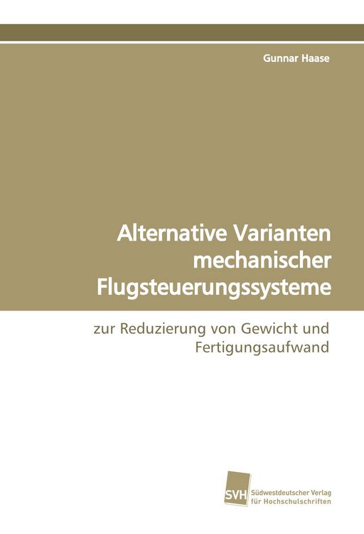 Produktbild: Alternative Varianten mechanischer Flugsteuerungssysteme