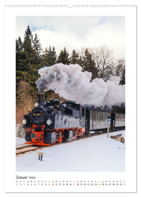 Produktbild: Faszination Museumsbahn (hochwertiger Premium Wandkalender 2026 DIN A2 hoch), Kunstdruck in Hochglanz