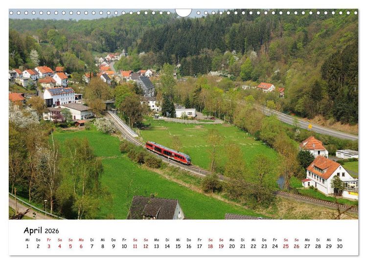 Produktbild: Hessische Nebenbahnen - Unterwegs in Nordhessen (Wandkalender 2026 DIN A3 quer), CALVENDO Monatskalender