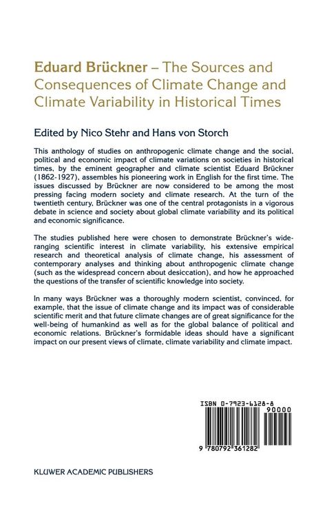 Produktbild: Eduard Br&uuml;ckner - The Sources and Consequences of Climate Change and Climate Variability in Historical Times