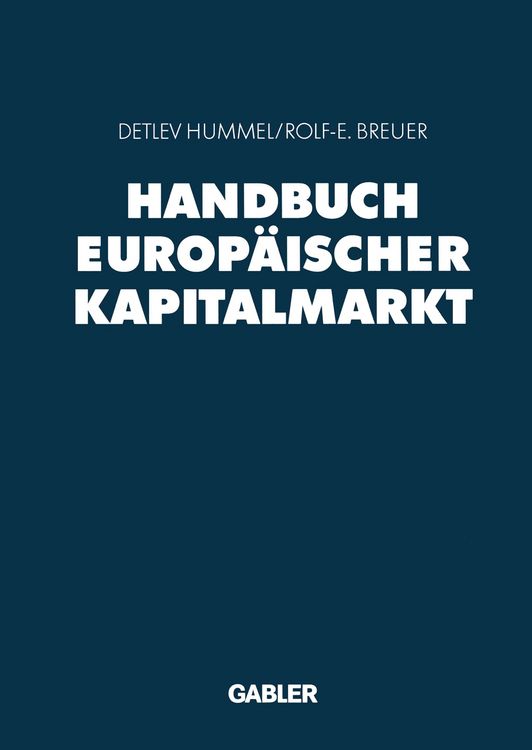 Produktbild: Handbuch Europ&auml;ischer Kapitalmarkt