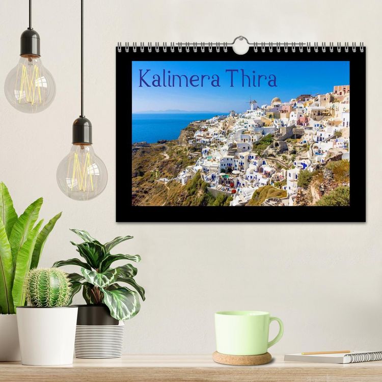 Produktbild: Kalimera Thira - Santorini, die sch&ouml;nste der Kykladen stellt sich vor (Wandkalender 2026 DIN A4 quer), CALVENDO Monatskalender