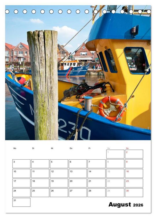 Produktbild: Neuharlingersiel Hafenromantik / Planer (Tischkalender 2026 DIN A5 hoch), CALVENDO Monatskalender