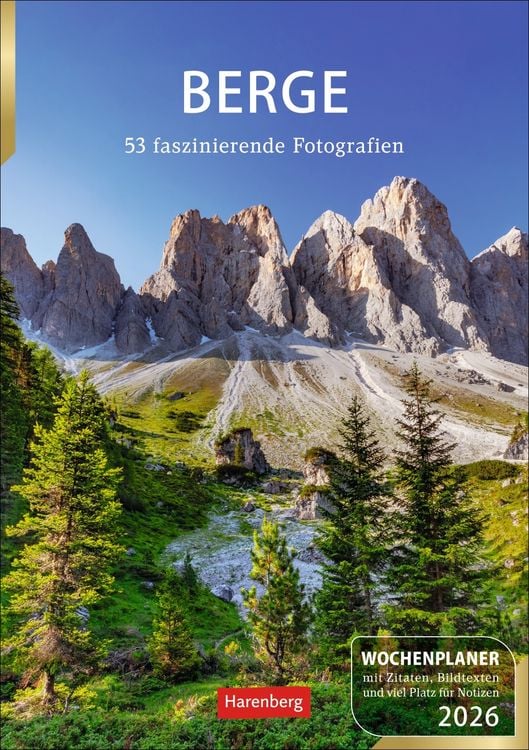 Produktbild: Berge Wochenplaner 2026 - 53 faszinierende Fotografien