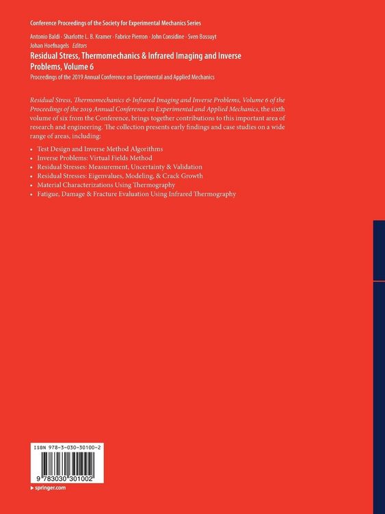 Produktbild: Residual Stress, Thermomechanics & Infrared Imaging and Inverse Problems, Volume 6