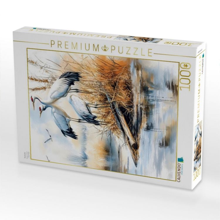 Produktbild: CALVENDO Puzzle Kraniche | 1000 Teile Lege-Gr&ouml;&szlig;e 64x48cm Foto-Puzzle f&uuml;r gl&uuml;ckliche Stunden