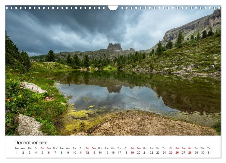 Produktbild: Alpine lakes on the Dolomites (Wall Calendar 2026 DIN A3 landscape), CALVENDO 12 Month Wall Calendar