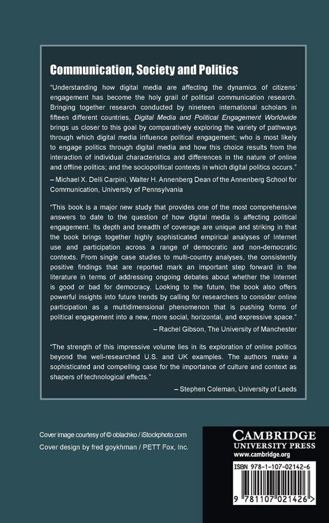 Produktbild: Digital Media and Political Engagement Worldwide