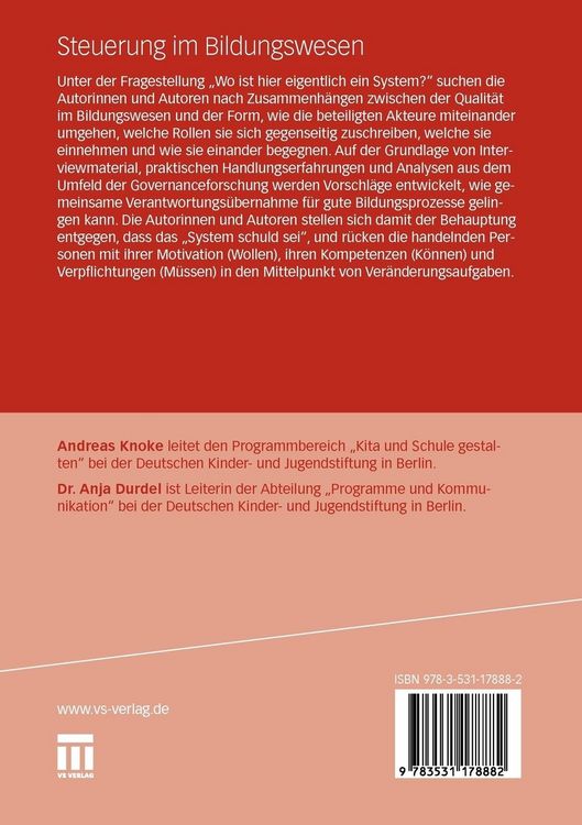 Produktbild: Steuerung im Bildungswesen