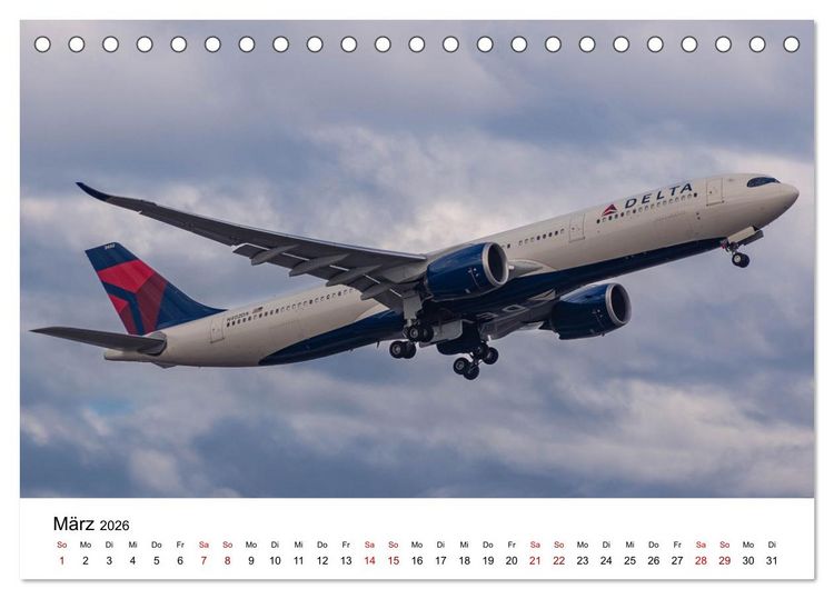 Produktbild: Flugzeuge von Airbus 2026 (Tischkalender 2026 DIN A5 quer), CALVENDO Monatskalender