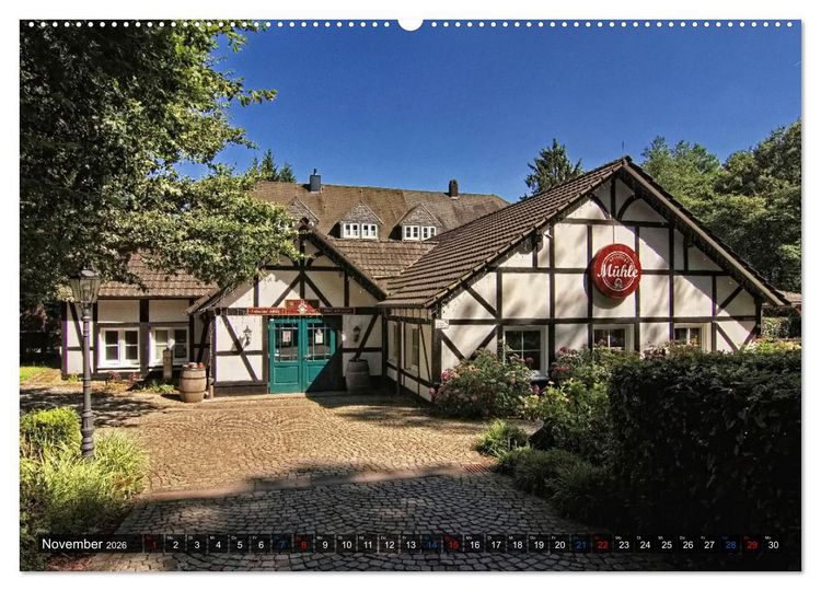 Produktbild: Stadtansichten N&uuml;mbrecht - Der Kurort im Oberbergischen Kreis (hochwertiger Premium Wandkalender 2026 DIN A2 quer), Kunstdruck in Hochglanz