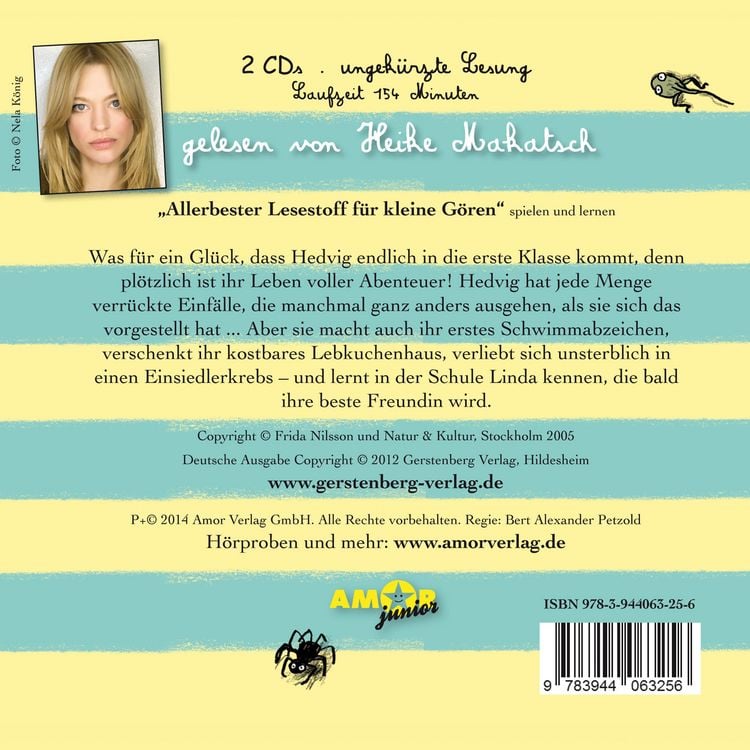 Produktbild: Hedvig! Das erste Schuljahr, gelesen von Heike Makatsch (2 CDs)