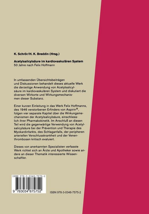 Produktbild: Acetylsalicyls&auml;ure im Kardiovaskul&auml;ren System