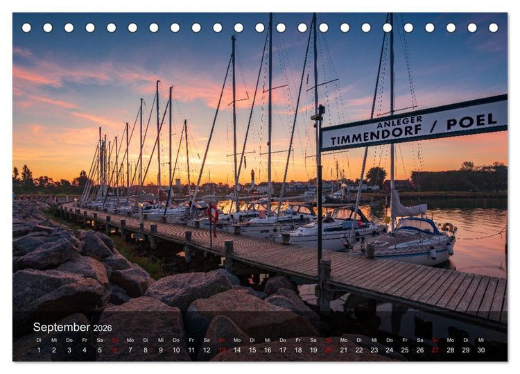 Produktbild: 2026 - wundervolle Lichtstimmungen an Nord- und Ostsee (Tischkalender 2026 DIN A5 quer), CALVENDO Monatskalender
