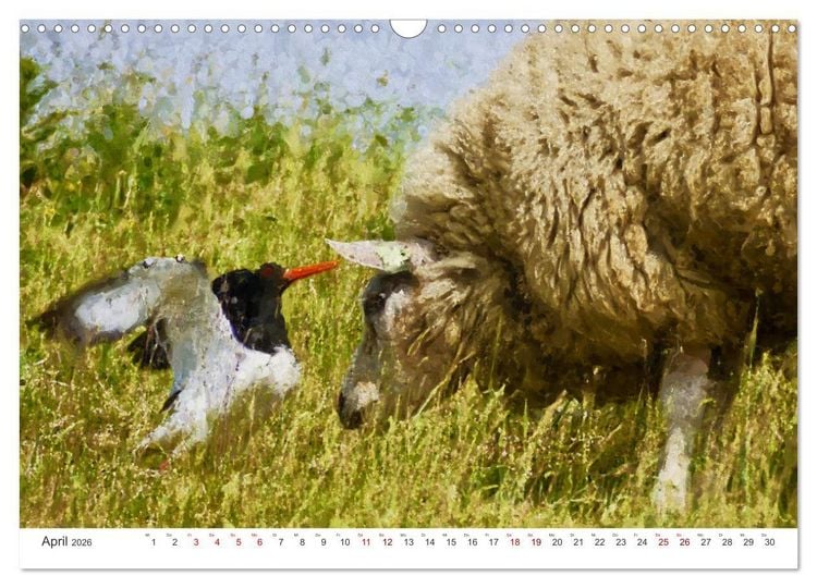 Produktbild: Nordseeinsel Helgoland - Ansichten der Insel in Acryl (Wandkalender 2026 DIN A3 quer), CALVENDO Monatskalender