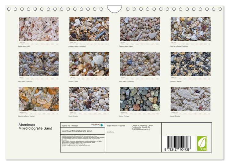 Produktbild: Abenteuer Mikrofotografie Sand (Wandkalender 2026 DIN A4 quer), CALVENDO Monatskalender