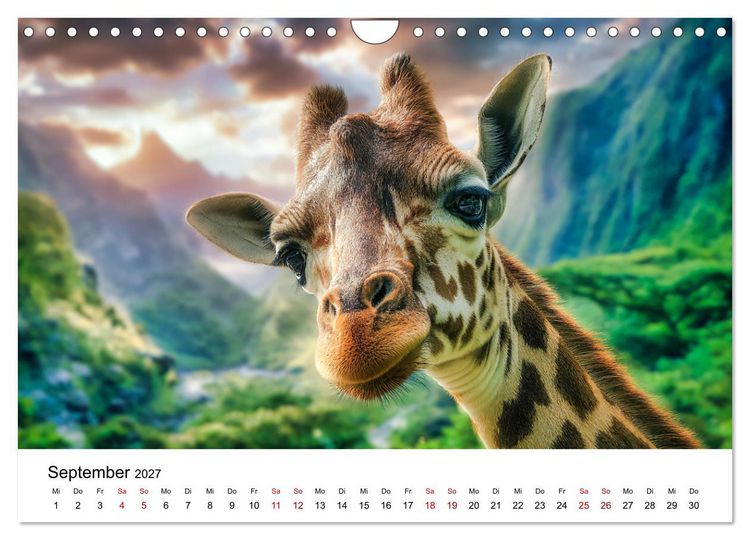 Produktbild: Sanfte Riesen - Giraffen in ihrer Welt (Wandkalender 2027 DIN A4 quer), CALVENDO Monatskalender