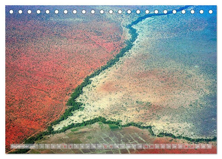Produktbild: Afrika von oben (Tischkalender 2026 DIN A5 quer), CALVENDO Monatskalender