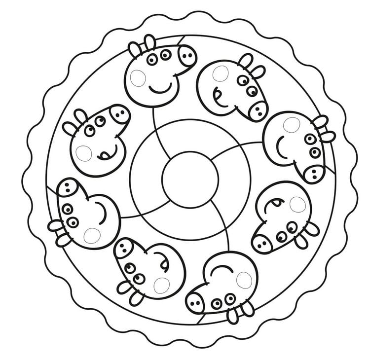Produktbild: Peppa Wutz Ausmalbilder: MANDALA Malspa&szlig;