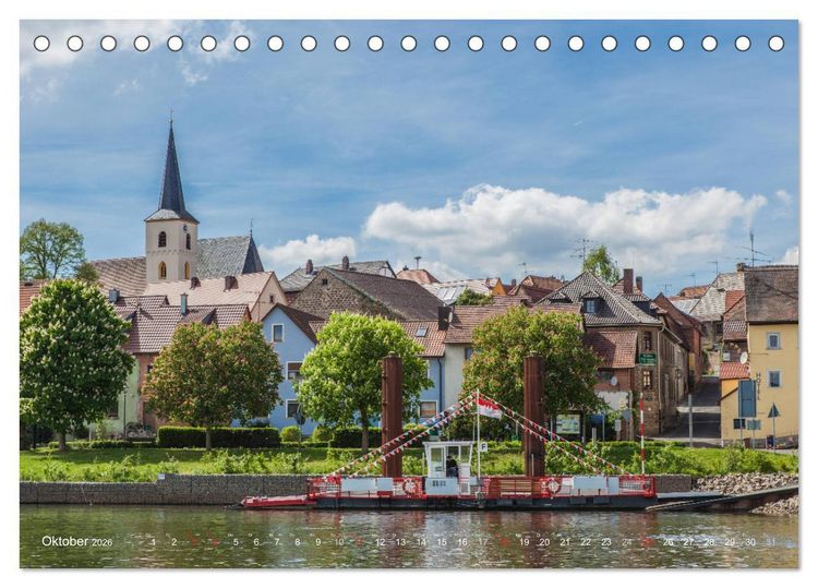 Produktbild: Mainf&auml;hren in Franken (Tischkalender 2026 DIN A5 quer), CALVENDO Monatskalender