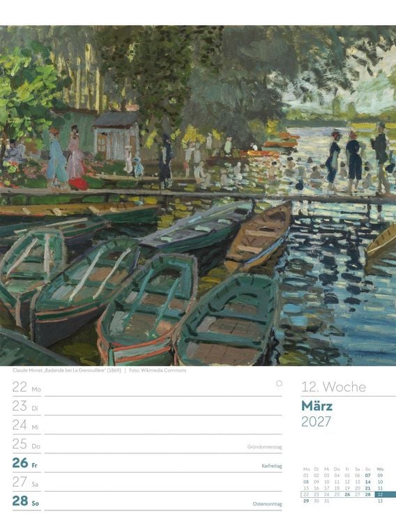 Produktbild: Kunstwelt Wochenplaner Kalender 2027 | Impressionismus und Klassische Moderne