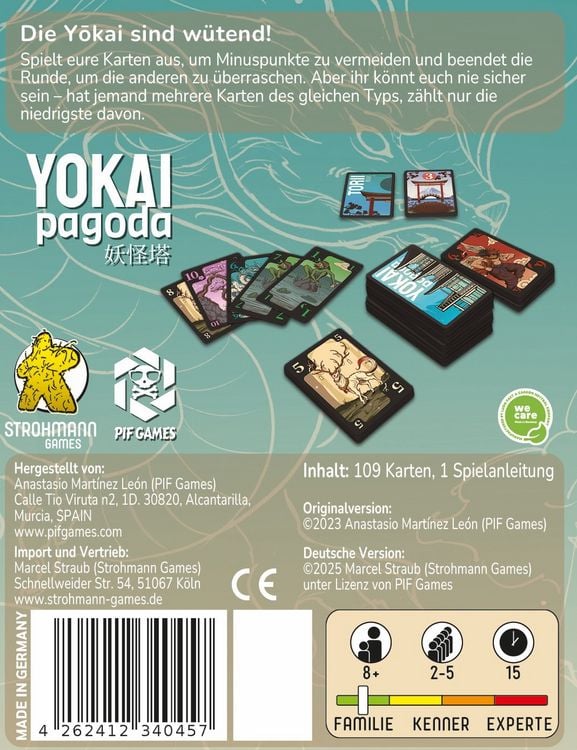 Produktbild: Pegasus STR25014 - Yokai Pagoda, Kartenspiel, Familienspiel